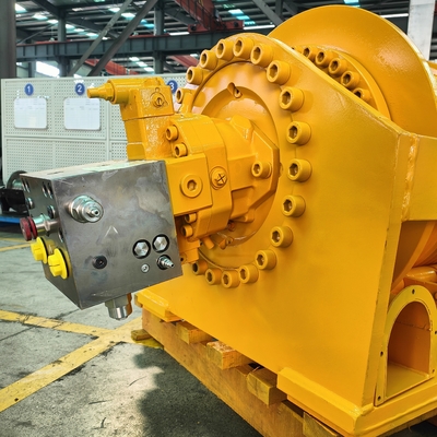 Víncula hidráulica de 25T de alta torsión de remolque del motor de línea de alambre para el poste de la bandera Velocidad 0-40m/min
