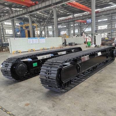 Tiendas de materiales de construcción Chasis de pista de caucho de acero 65 T Bajocarril de acero para excavadora