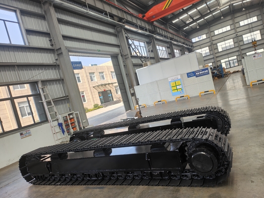 Tiendas de materiales de construcción Chasis de pista de caucho de acero 65 T Bajocarril de acero para excavadora