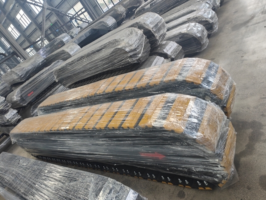 Construcción 35T Sistema de chasis de acero de caucho con motor de viaje hidráulico