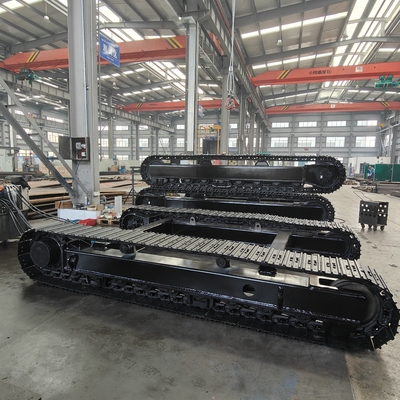 Tiendas de materiales de construcción Bajocarril de vía de acero Chasis de rastreo con motor hidráulico