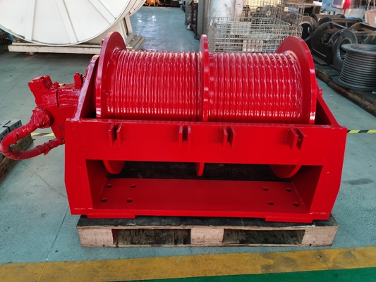 Grado industrial 0-650KN Capacidad de motor hidráulico Torbellino de tambor doble para industriales