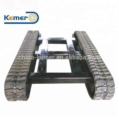 KRT3000 Mini Chasis de pista de caucho, carrocería de pista de rastreo para equipos de transporte de carga pequeña
