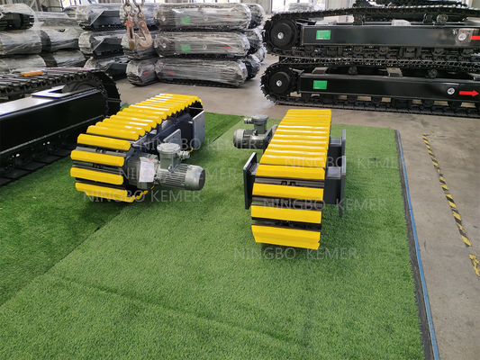Bajocarril de vías de acero con transmisión hidráulica para trituradoras de excavadoras y equipos de perforación