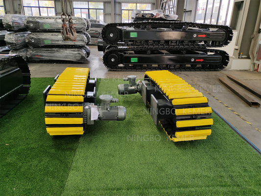 Bajocarril de vías de acero con transmisión hidráulica para trituradoras de excavadoras y equipos de perforación